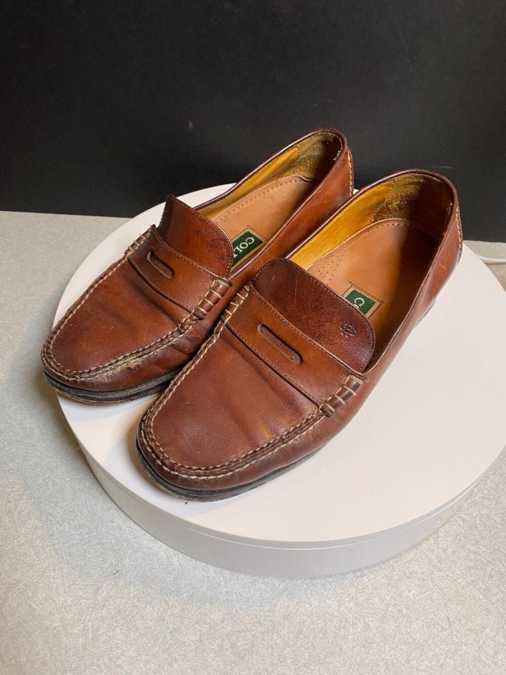 Cole Haan Brown Leather Penny Loafers Women's Size 7.5B Classic Preppy